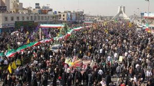 Iranian People prosting the American proxy Dictator